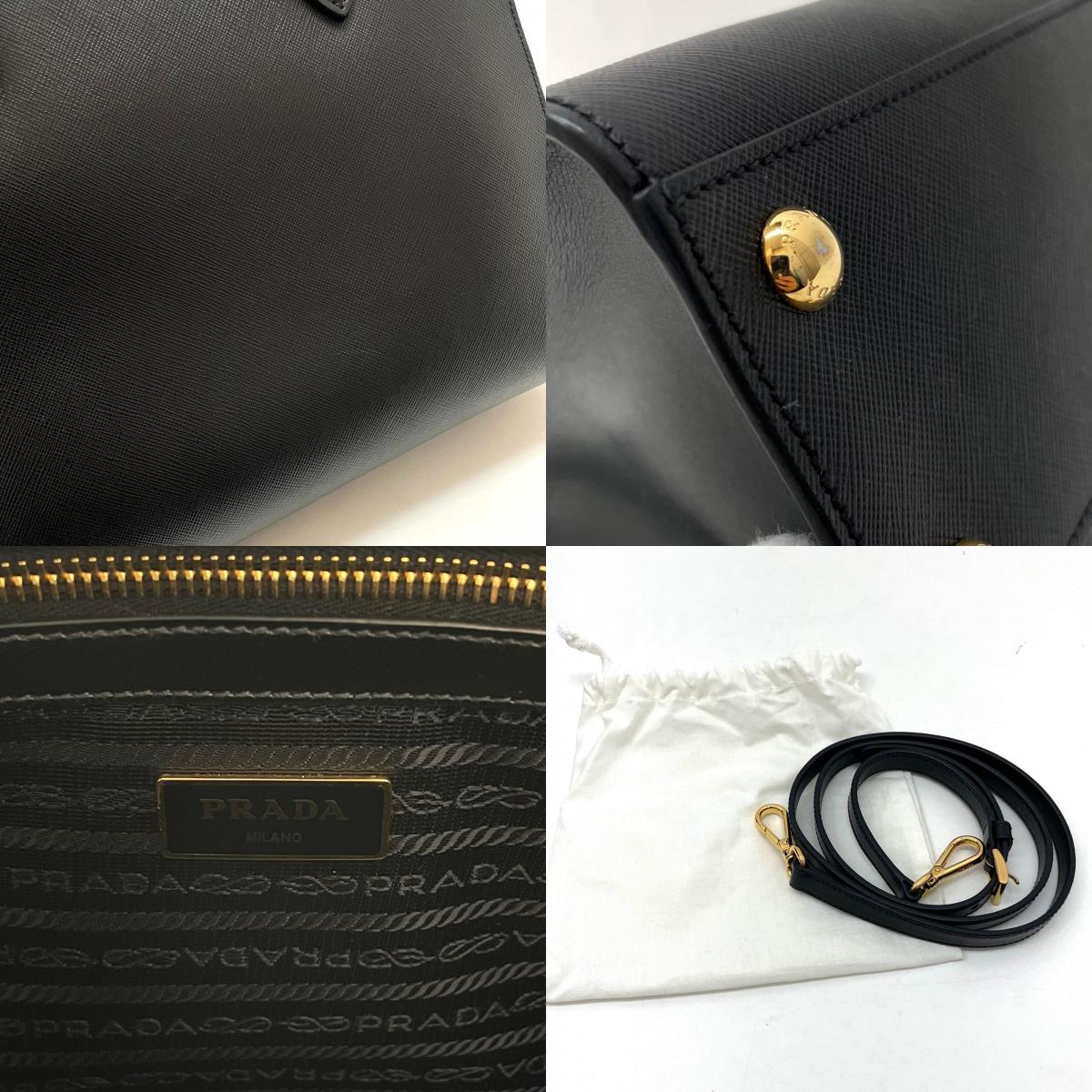【中古】PRADA | プラダ　サフィアーノ 2wayバッグ ハンドバッグ　ショルダーバッグ　1BA227　ブラック【尾張小牧店】