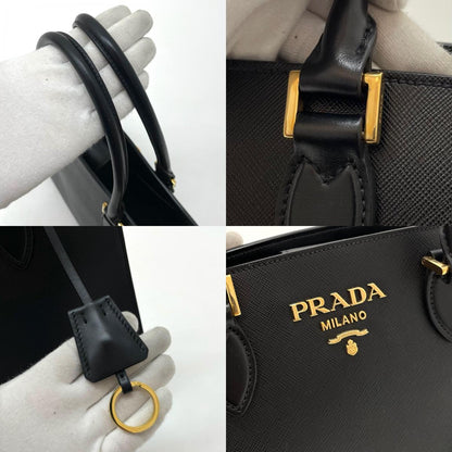 【中古】PRADA | プラダ　サフィアーノ 2wayバッグ ハンドバッグ　ショルダーバッグ　1BA227　ブラック【尾張小牧店】