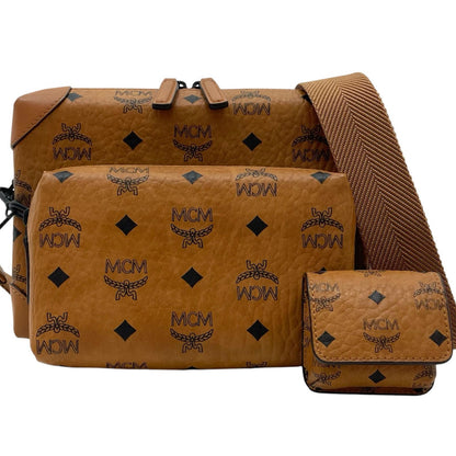 【中古】MCM | エム・シー・エム　ヴィセトス オリジナル マルチファンクション ショルダーバッグ MMRBSBF05C0001　キャメル【尾張小牧店】