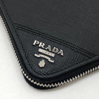 【中古】PRADA | プラダ　サフィアーノ ラウンドファスナー長財布 2ML317　ブラック【尾張小牧店】