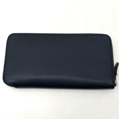【中古】HERMES | エルメス　アザップロングシルクイン ラウンドファスナー長財布 ネイビー【尾張小牧店】