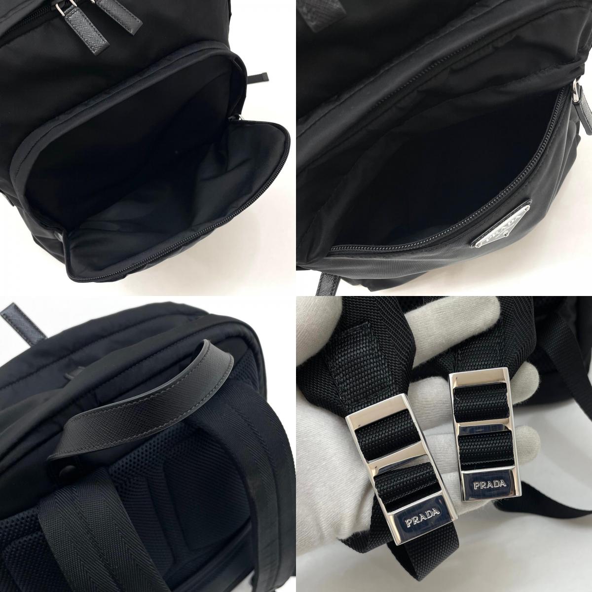 【中古】PRADA | プラダ　テスート バックパック　リュック・デイパック 2VZ048　ブラック【尾張小牧店】