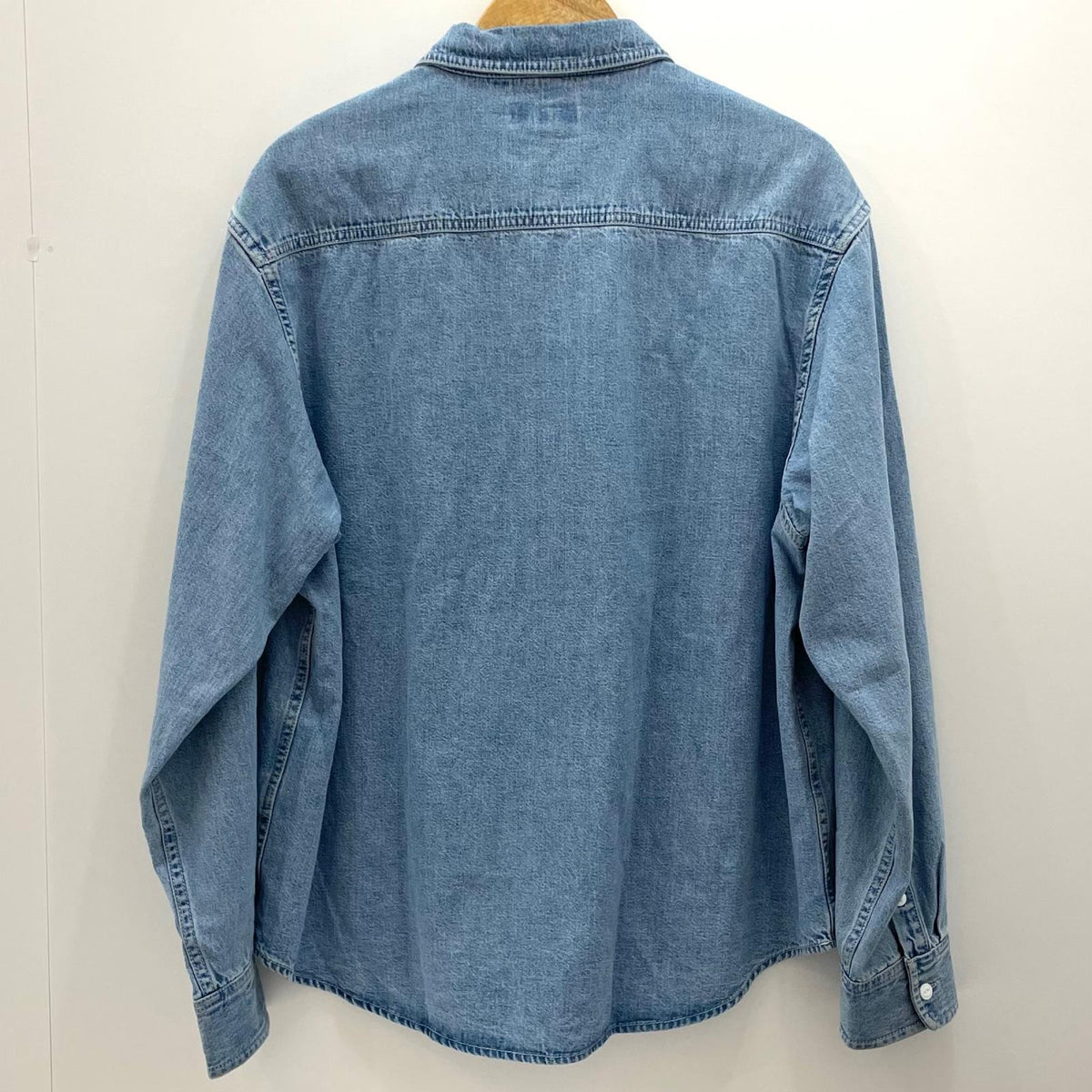 【中古】STUSSY | ステューシー WORK DENIM SHIRT 9.5oz カイハラ セルビッジ 長袖ワークシャツ　ブルー サイズ：L【尾張小牧店】