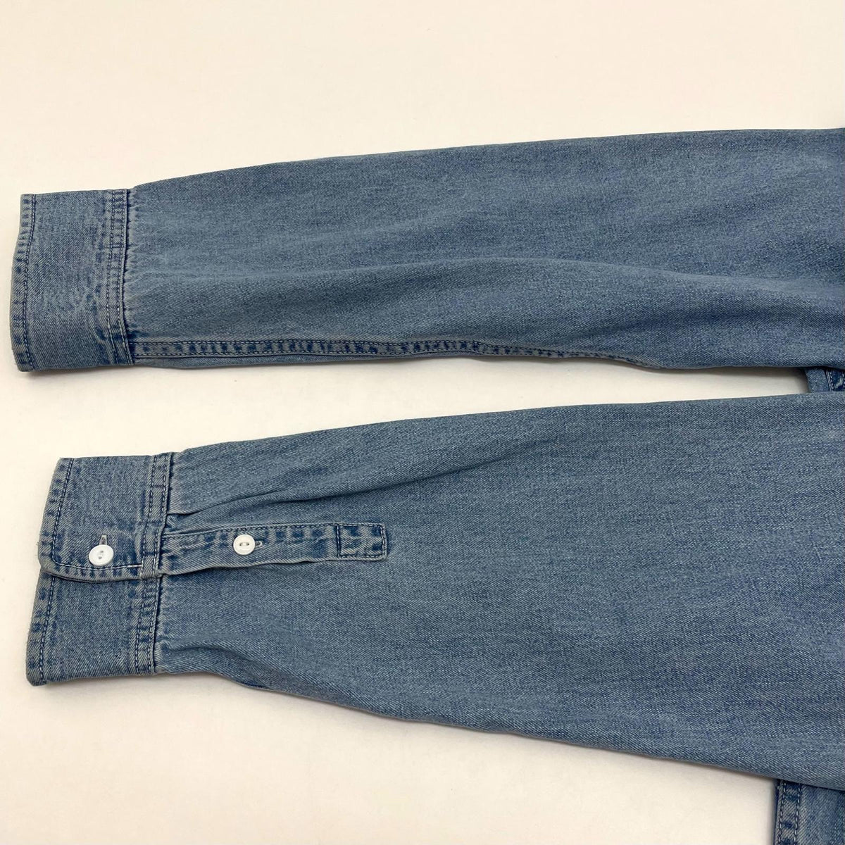 【中古】STUSSY | ステューシー WORK DENIM SHIRT 9.5oz カイハラ セルビッジ 長袖ワークシャツ　ブルー サイズ：L【尾張小牧店】