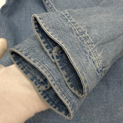 【中古】STUSSY | ステューシー WORK DENIM SHIRT 9.5oz カイハラ セルビッジ 長袖ワークシャツ　ブルー サイズ：L【尾張小牧店】