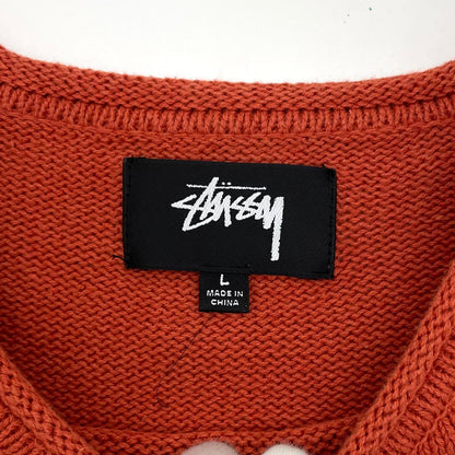 【中古】STUSSY | ステューシー FLORAL ROLL NECK SWEATER 長袖ニット オレンジ サイズ：L【尾張小牧店】