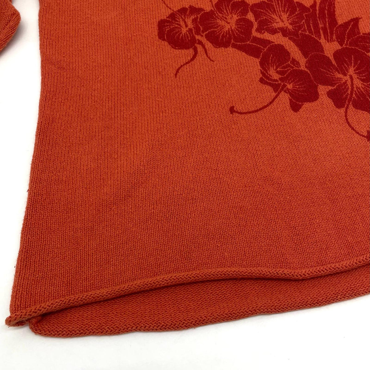 【中古】STUSSY | ステューシー FLORAL ROLL NECK SWEATER 長袖ニット オレンジ サイズ：L【尾張小牧店】