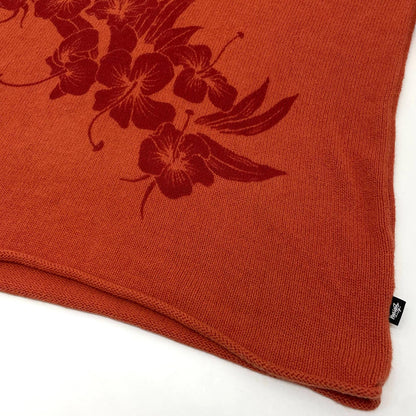 【中古】STUSSY | ステューシー FLORAL ROLL NECK SWEATER 長袖ニット オレンジ サイズ：L【尾張小牧店】