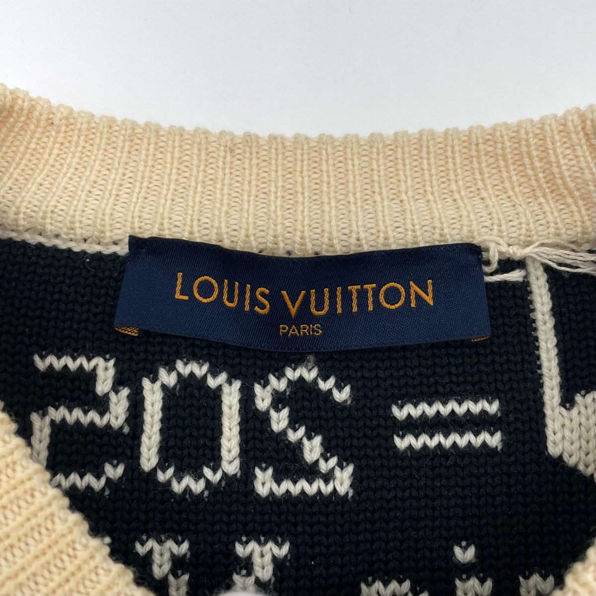 【中古】LOUIS VUITTON | ルイ・ヴィトン パーティションインタルシアニット RM192 RCL HHN93W オフホワイト サイズ：XXS【尾張小牧店】