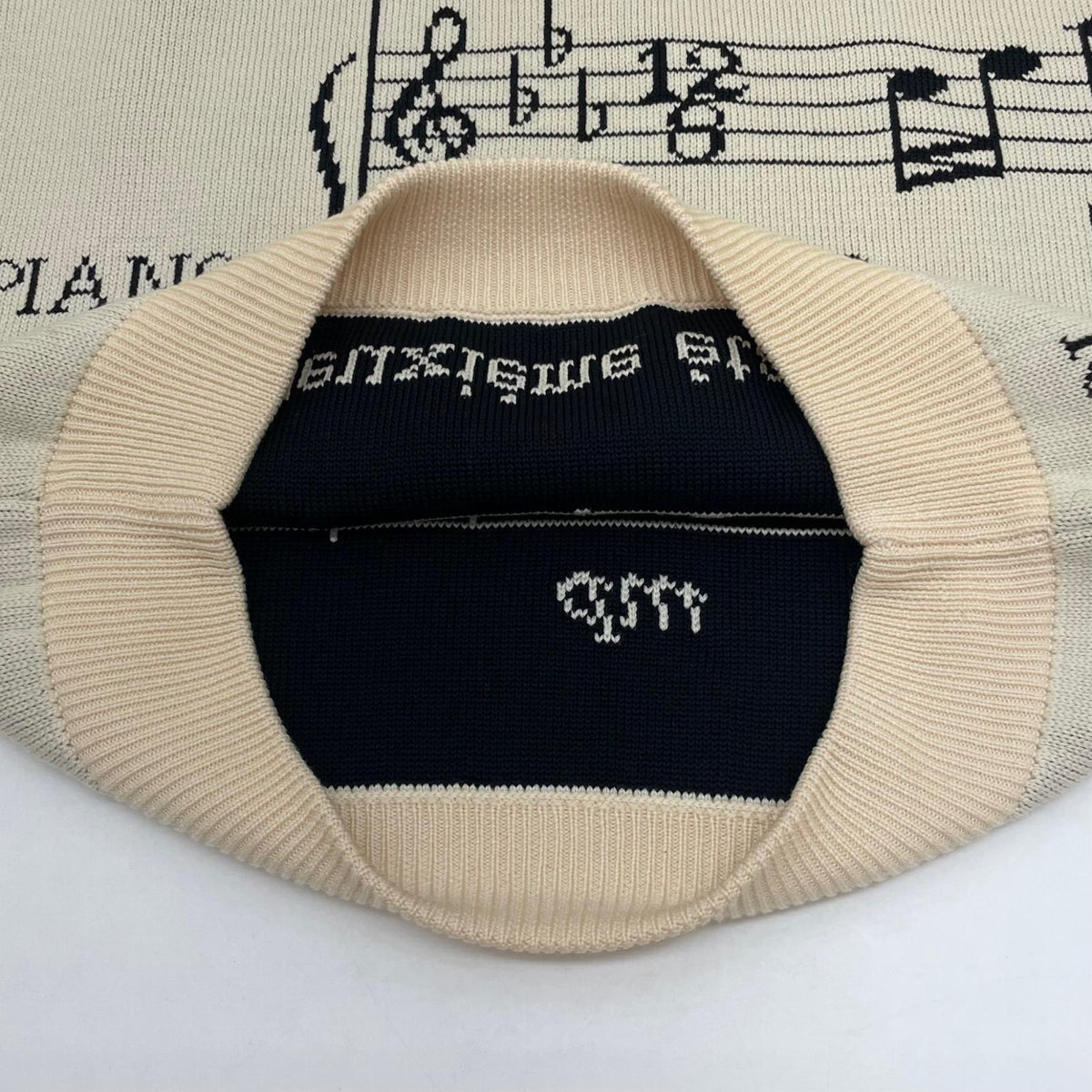 【中古】LOUIS VUITTON | ルイ・ヴィトン パーティションインタルシアニット RM192 RCL HHN93W オフホワイト サイズ：XXS【尾張小牧店】