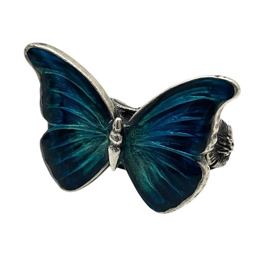 【中古】LYLY ERLANDSSON | リリー エルランドソン the MORPHO Ring リング・指輪 シルバー×ブルー【尾張小牧店】