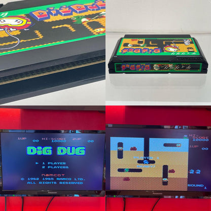 【尾張小牧店】FC ディグダグ[ハードケース版] ナムコ ハガキあり・シール使用済 ファミコン【レトロ】【中古】