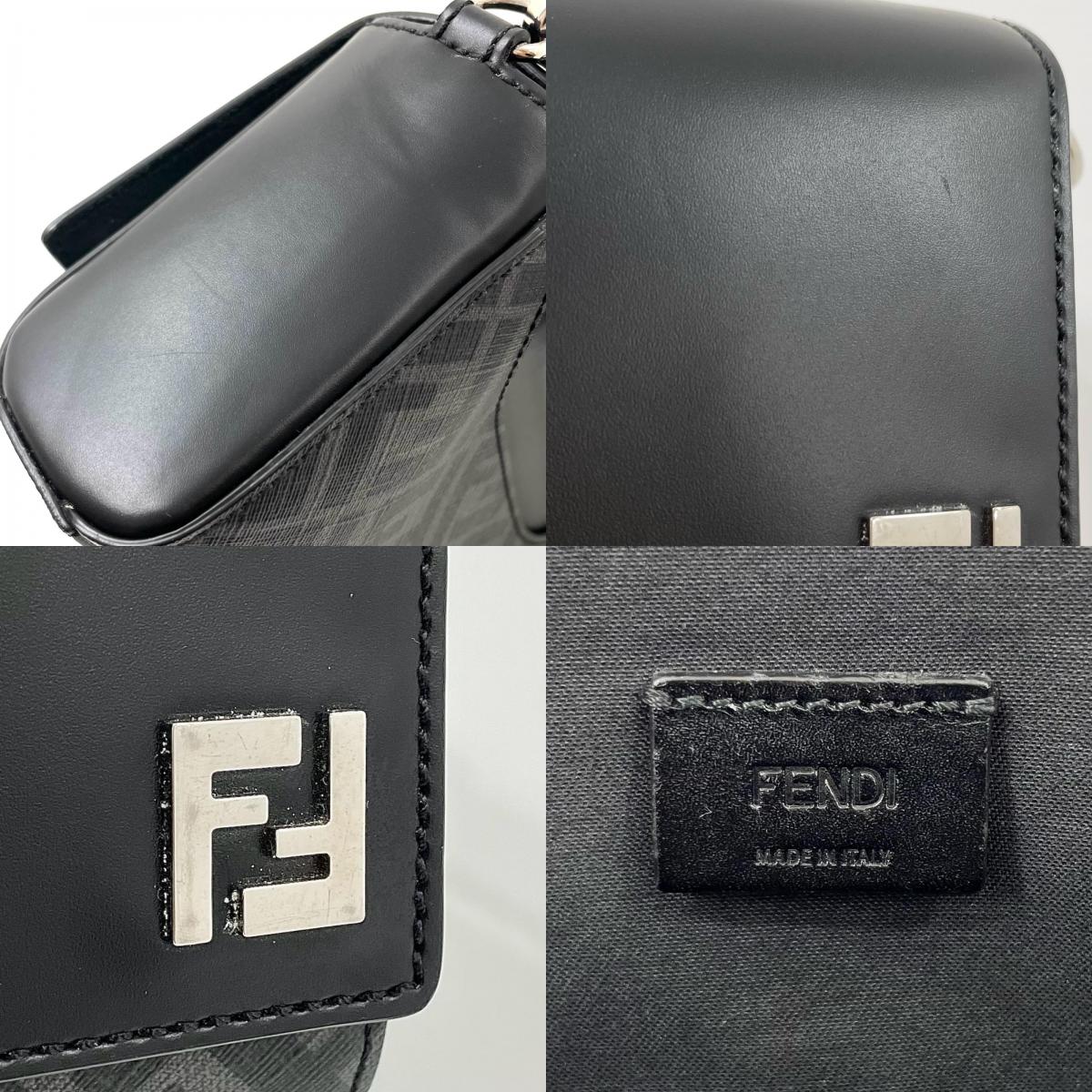 【中古】FENDI | フェンディ FFスクエアード クロスボディバッグ ショルダーバッグ 7M0363 ブラック【尾張小牧店】