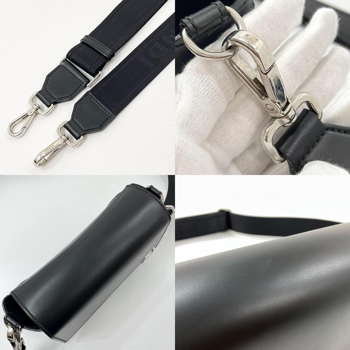 【中古】FENDI | フェンディ FFスクエアード クロスボディバッグ ショルダーバッグ 7M0363 ブラック【尾張小牧店】