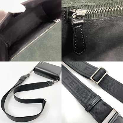 【中古】FENDI | フェンディ FFスクエアード クロスボディバッグ ショルダーバッグ 7M0363 ブラック【尾張小牧店】