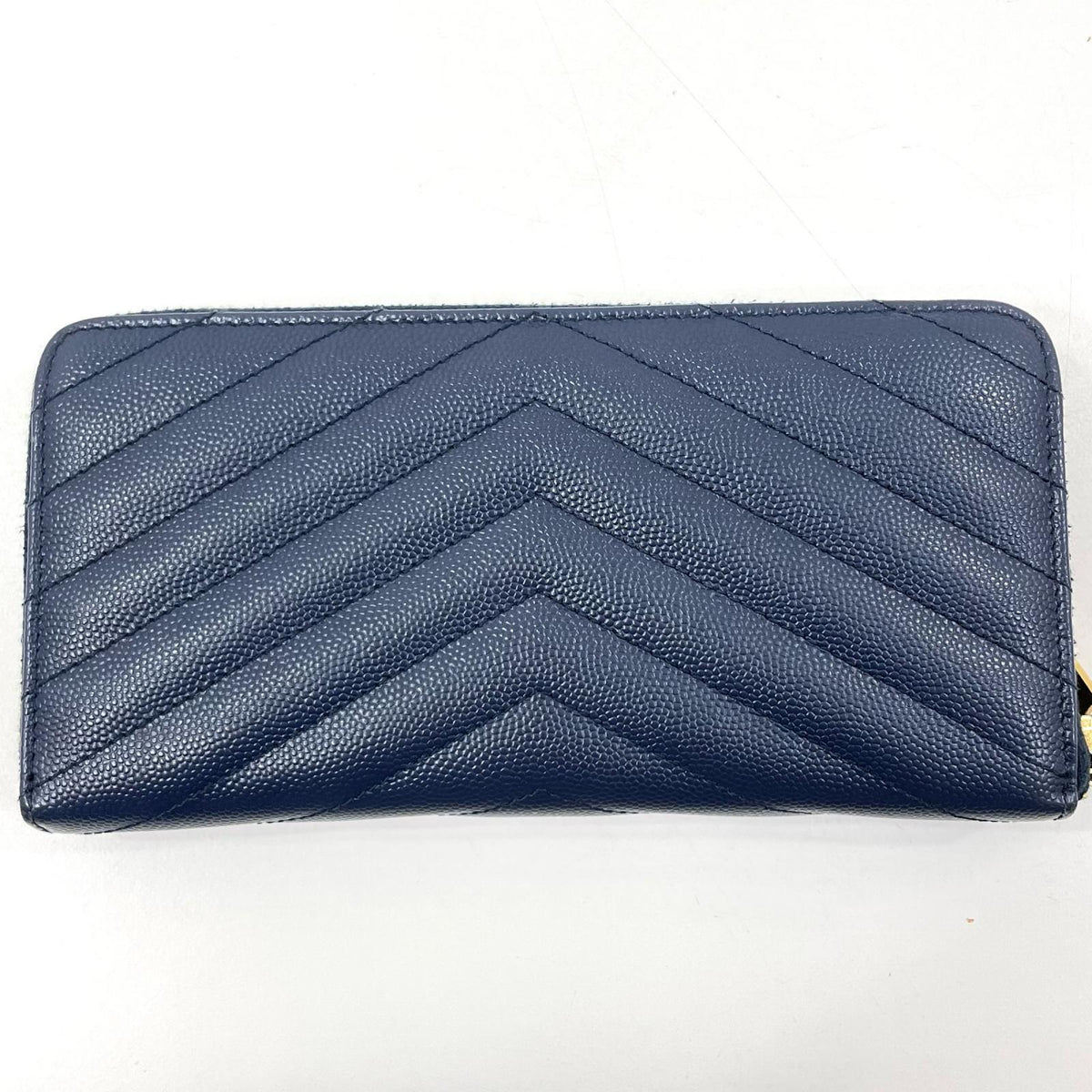 【中古】SAINT LAURENT | サンローラン カサンドラ ラウンドファスナー 長財布 358094 ネイビー【尾張小牧店】