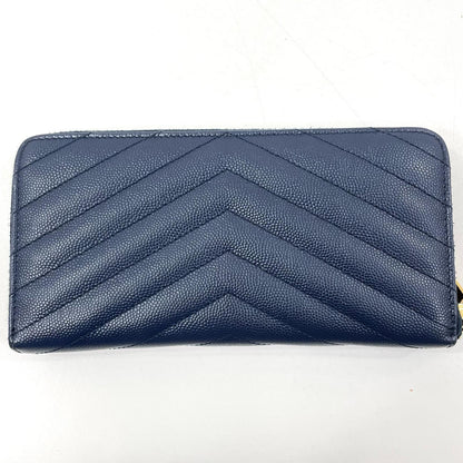 【中古】SAINT LAURENT | サンローラン カサンドラ ラウンドファスナー 長財布 358094 ネイビー【尾張小牧店】