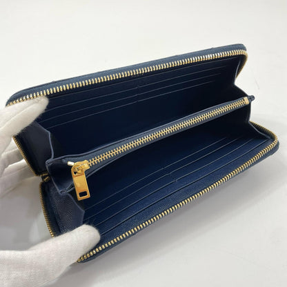 【中古】SAINT LAURENT | サンローラン カサンドラ ラウンドファスナー 長財布 358094 ネイビー【尾張小牧店】