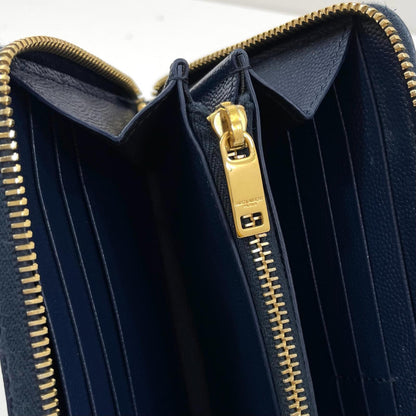 【中古】SAINT LAURENT | サンローラン カサンドラ ラウンドファスナー 長財布 358094 ネイビー【尾張小牧店】
