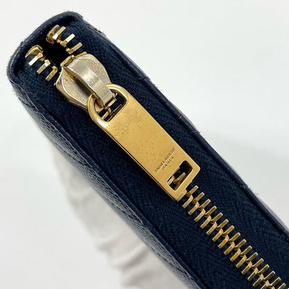 【中古】SAINT LAURENT | サンローラン カサンドラ ラウンドファスナー 長財布 358094 ネイビー【尾張小牧店】