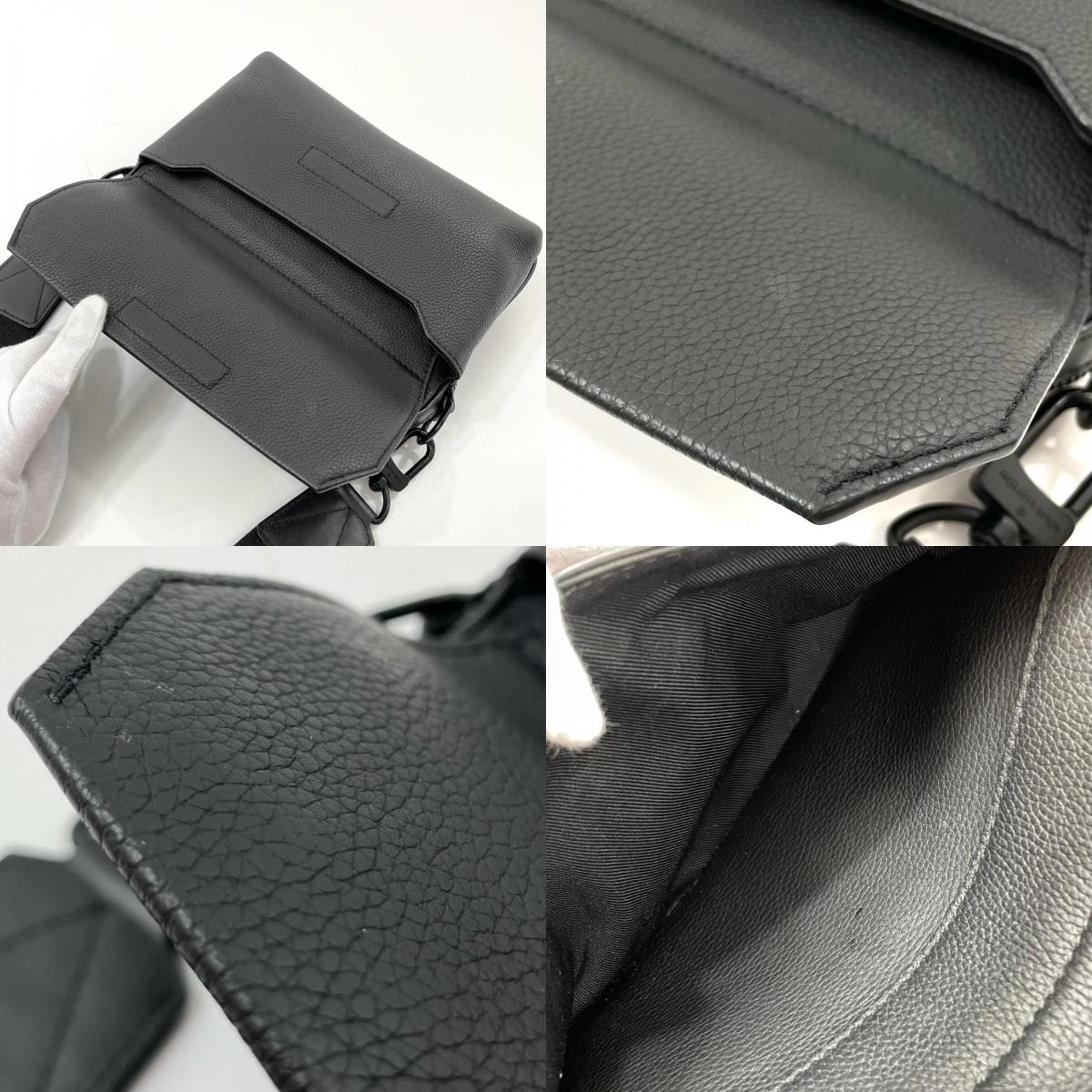 【中古】LOUIS VUITTON | ルイ・ヴィトン LVアエログラム ボーディング メッセンジャーファストラインメッセンジャー ショルダーバッグ M22484 ブラック【尾張小牧店】