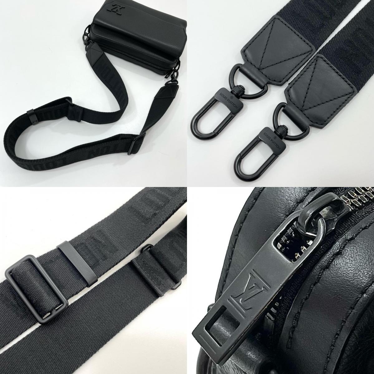 【中古】LOUIS VUITTON | ルイ・ヴィトン LVアエログラム ボーディング メッセンジャーファストラインメッセンジャー ショルダーバッグ M22484 ブラック【尾張小牧店】