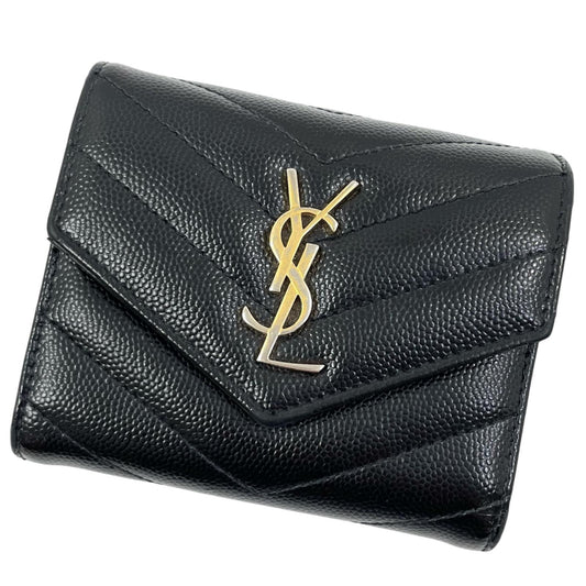 【中古】SAINT LAURENT | サンローラン カサンドラ 二つ折り財布 692061 ブラック【尾張小牧店】