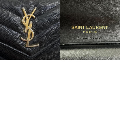 【中古】SAINT LAURENT | サンローラン カサンドラ 二つ折り財布 692061 ブラック【尾張小牧店】