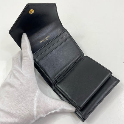 【中古】SAINT LAURENT | サンローラン カサンドラ 二つ折り財布 692061 ブラック【尾張小牧店】