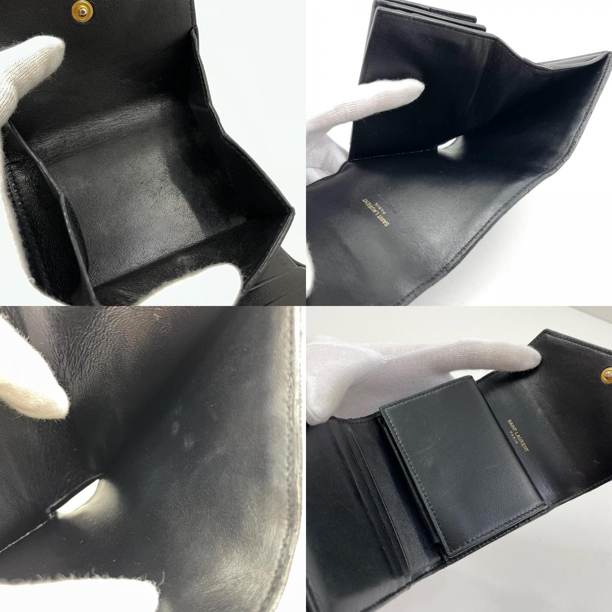 【中古】SAINT LAURENT | サンローラン カサンドラ 二つ折り財布 692061 ブラック【尾張小牧店】