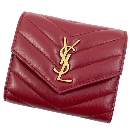 【中古】SAINT LAURENT | サンローラン カサンドラ 二つ折り財布 692061 レッド【尾張小牧店】