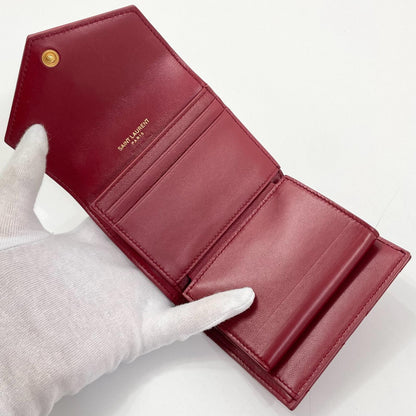 【中古】SAINT LAURENT | サンローラン カサンドラ 二つ折り財布 692061 レッド【尾張小牧店】