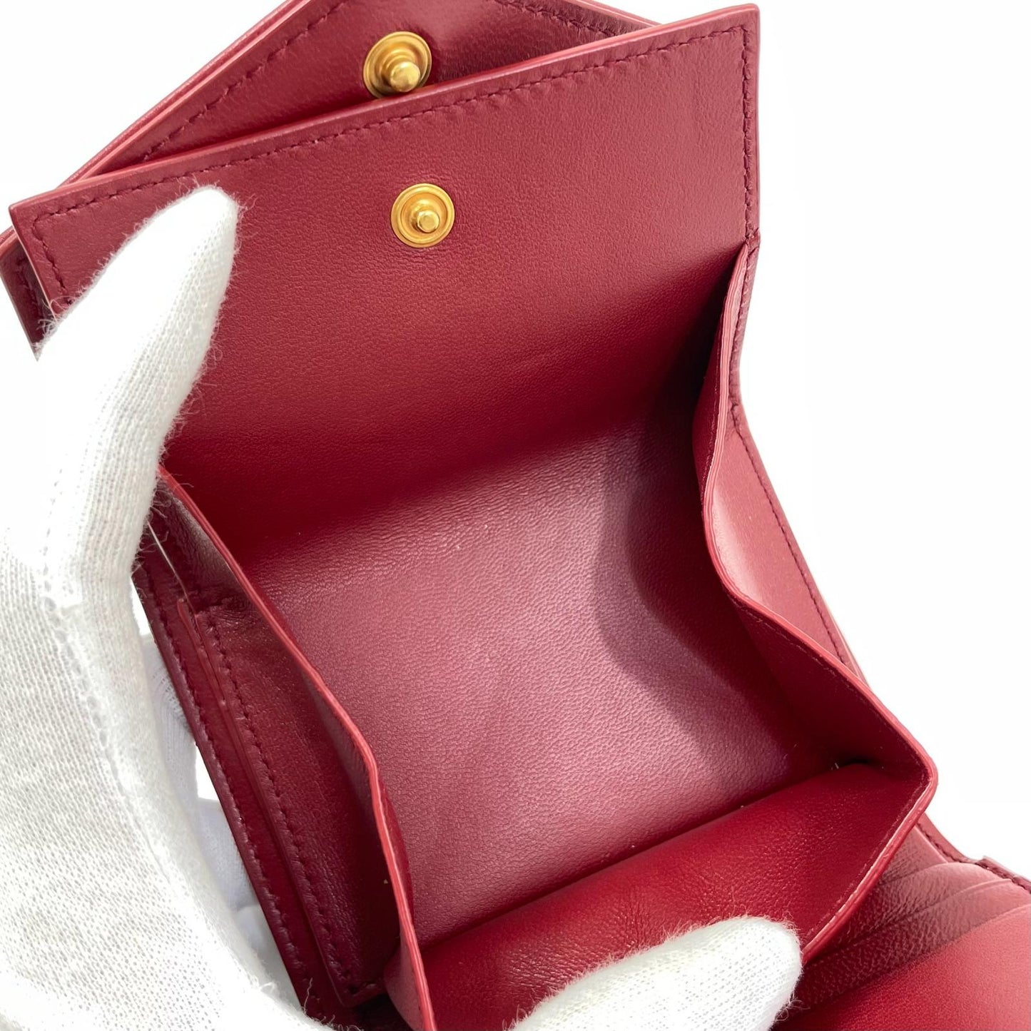 【中古】SAINT LAURENT | サンローラン カサンドラ 二つ折り財布 692061 レッド【尾張小牧店】