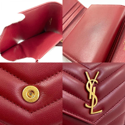 【中古】SAINT LAURENT | サンローラン カサンドラ 二つ折り財布 692061 レッド【尾張小牧店】