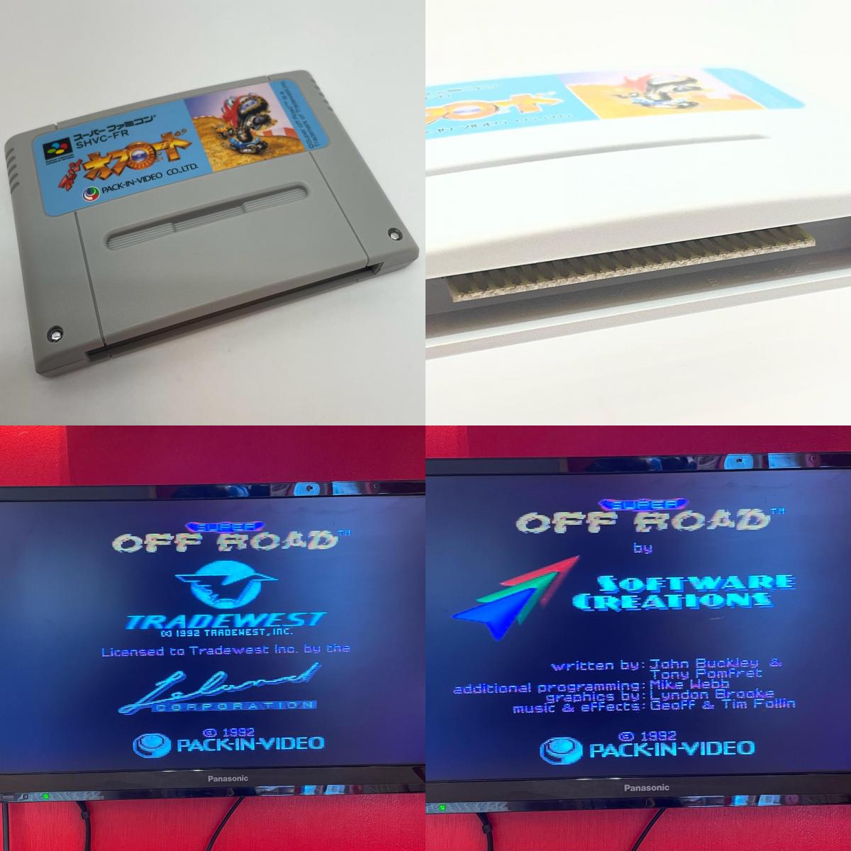【尾張小牧店】SFC スーパーオフロード パック・イン・ビデオ SHVC-FR ハガキあり スーパーファミコン【レトロ】【中古】