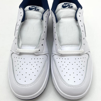 【中古】NIKE | ナイキ Air Jordan 1 Low '85 "Metallic Blue"/エアジョーダン1 ロー '85 "メタリックブルー"　スニーカー 靴　FB9933-141 ホワイト×ネイビー 30cm【尾張小牧店】【専】