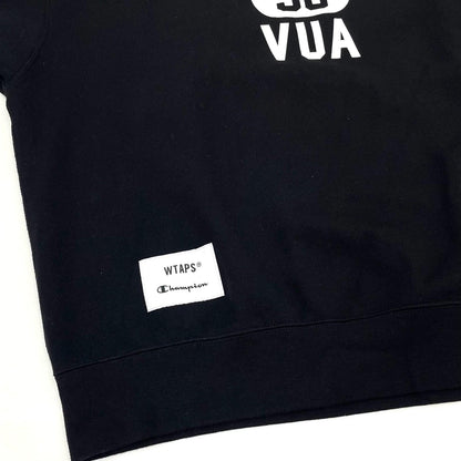 【中古】W)TAPS | ダブルタップス　24AW WTAPS x Champion Academy / Crew Neck / CTPL 長袖スウェット C8-B024 ブラック サイズ：M【尾張小牧店】
