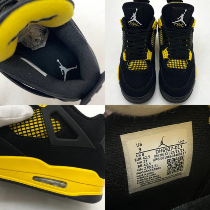 【中古】NIKE | ナイキ Air Jordan 4 Retro "Thunder"/エアジョーダン4 レトロ "サンダー"　スニーカー 靴　DH6927-017 ブラック×イエロー 27cm【尾張小牧店】