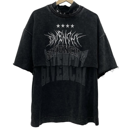 【中古】GIVENCHY | ジバンシィ レイヤード半袖Tシャツ BM71FE3Y8T グレー サイズ：L【尾張小牧店】