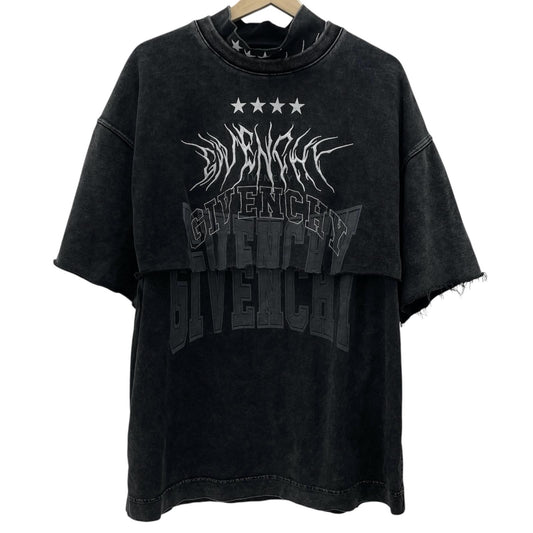 【中古】GIVENCHY | ジバンシィ レイヤード半袖Tシャツ BM71FE3Y8T グレー サイズ：L【尾張小牧店】