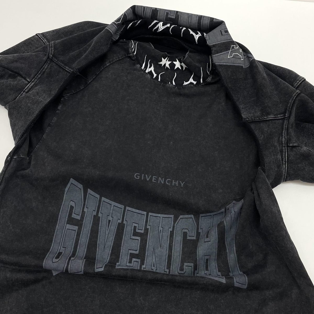 【中古】GIVENCHY | ジバンシィ レイヤード半袖Tシャツ BM71FE3Y8T グレー サイズ：L【尾張小牧店】