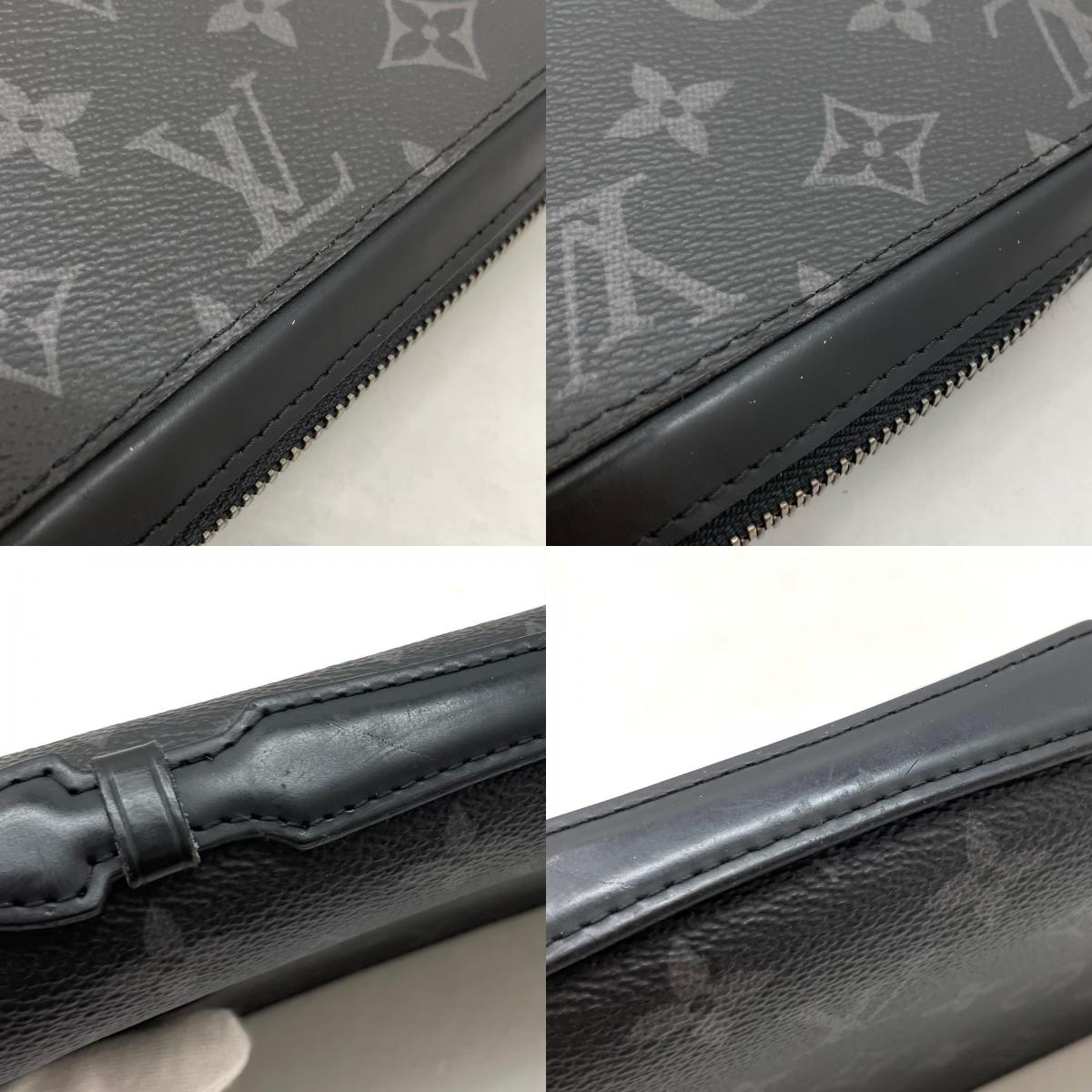 【中古】LOUIS VUITTON | ルイ・ヴィトン ジッピーXL モノグラム エクリプス ノワール ラウンドファスナー 長財布 M61698 ブラック【尾張小牧店】