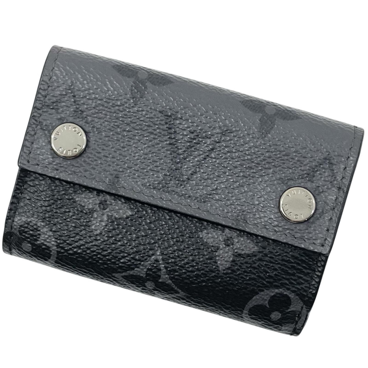 【中古】LOUIS VUITTON | ルイ・ヴィトン ディスカバリーコンパクトウォレット モノグラム エクリプス 三つ折り財布 M45417 ブラック×グレー【尾張小牧店】