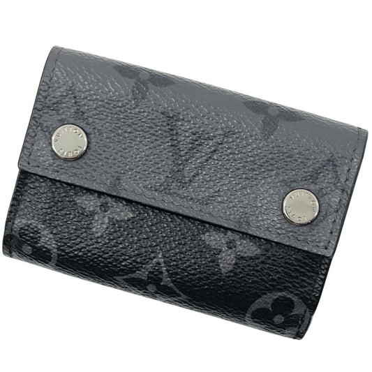 【中古】LOUIS VUITTON | ルイ・ヴィトン ディスカバリーコンパクトウォレット モノグラム エクリプス 三つ折り財布 M45417 ブラック×グレー【尾張小牧店】