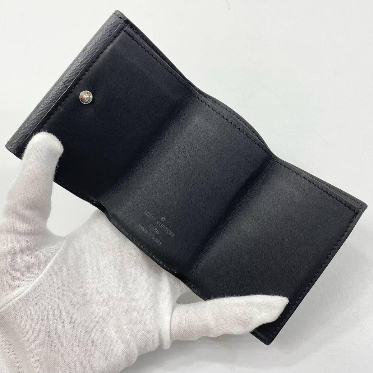 【中古】LOUIS VUITTON | ルイ・ヴィトン ディスカバリーコンパクトウォレット モノグラム エクリプス 三つ折り財布 M45417 ブラック×グレー【尾張小牧店】