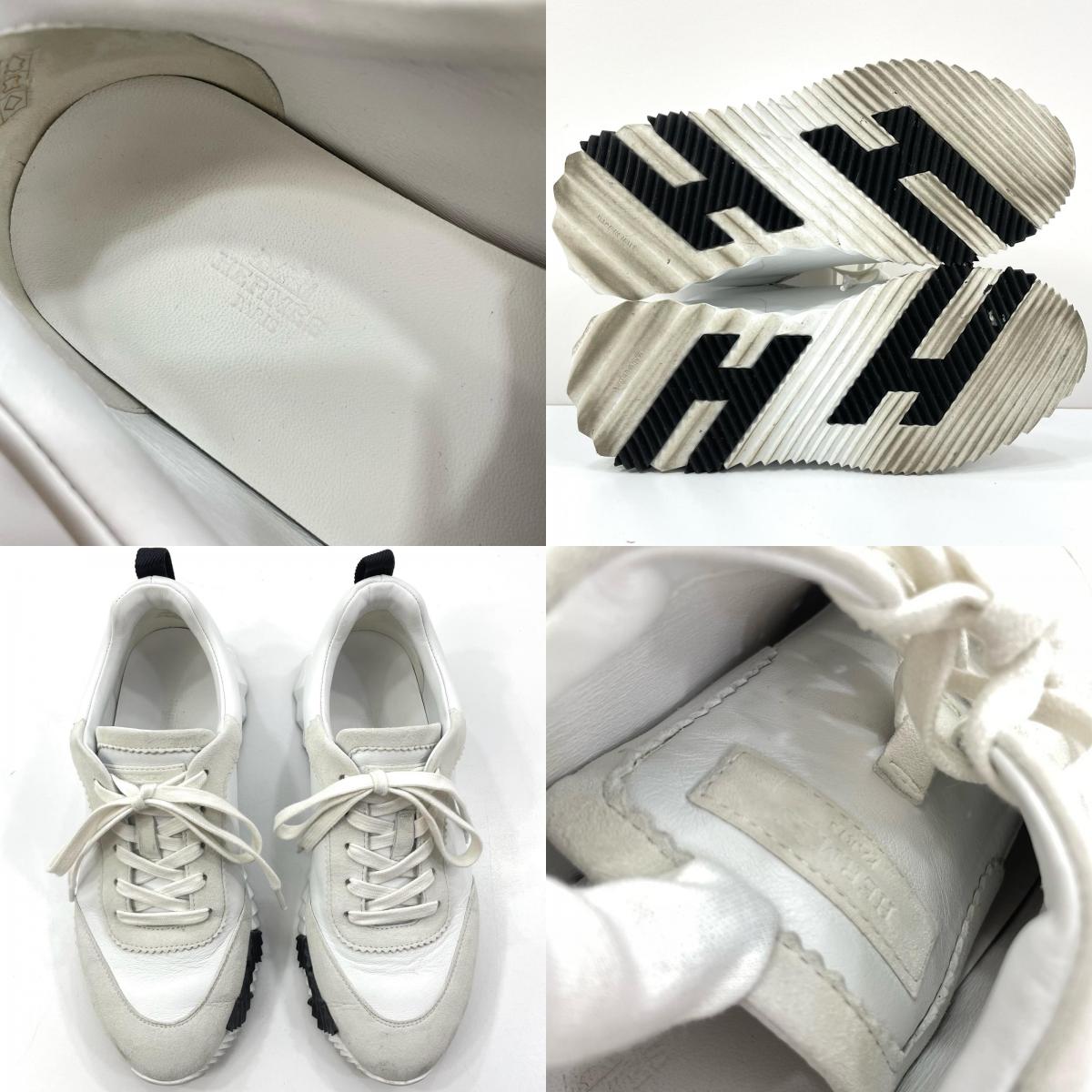 【中古】HERMES | エルメス バウシング ローカット スニーカー 242810ZH ホワイト 表記サイズ：39【尾張小牧店】