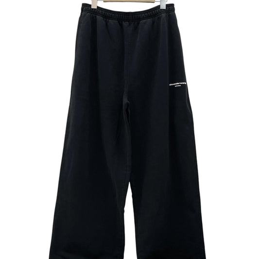 【中古】Alexander Wang | アレキサンダーワン MID-RISE OVERSIZED SWEATPANT W/ LOGO PRINT スウェットパンツ UCC4264452 ブラック サイズ：M【尾張小牧店】