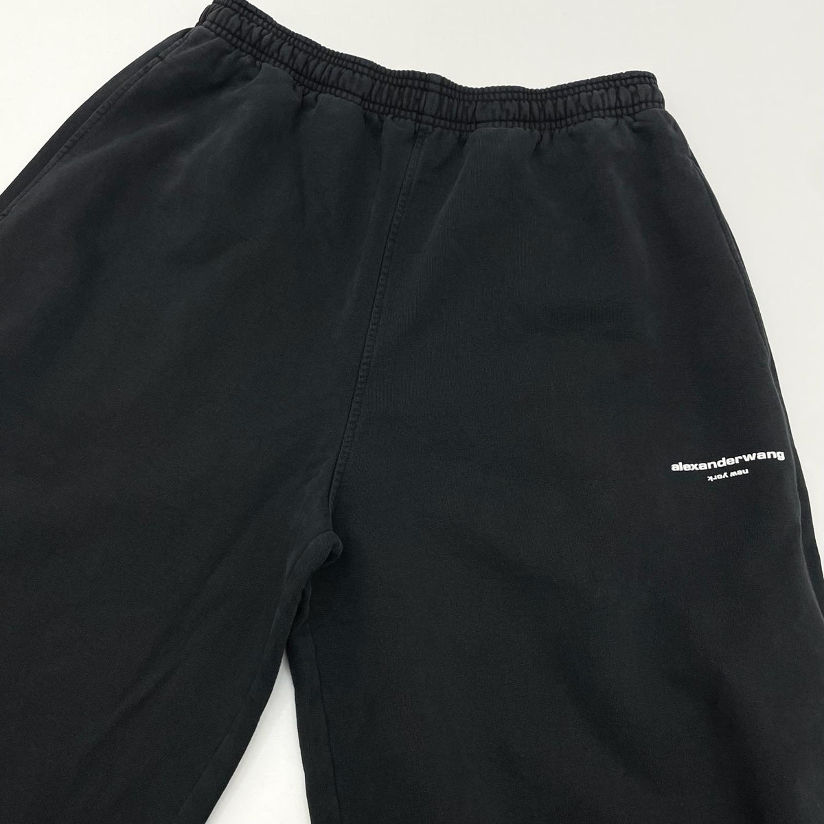 【中古】Alexander Wang | アレキサンダーワン MID-RISE OVERSIZED SWEATPANT W/ LOGO PRINT スウェットパンツ UCC4264452 ブラック サイズ：M【尾張小牧店】