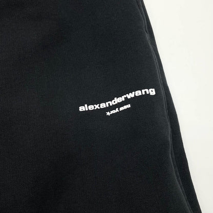 【中古】Alexander Wang | アレキサンダーワン MID-RISE OVERSIZED SWEATPANT W/ LOGO PRINT スウェットパンツ UCC4264452 ブラック サイズ：M【尾張小牧店】