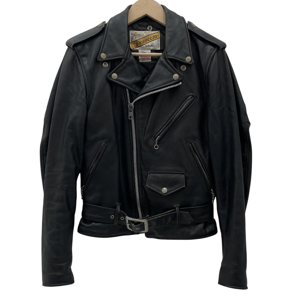 【中古】schott | ショット Perfecto レザージャケット ブラック サイズ：34【尾張小牧店】